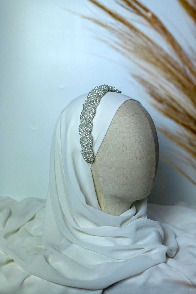 Bijou de tête en perles tressé 
