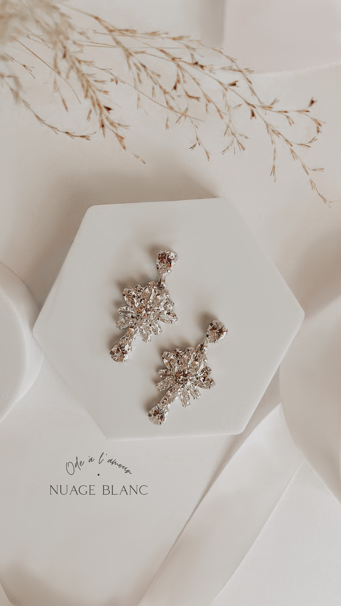 Boucles d’oreilles pendantes en zircon 
