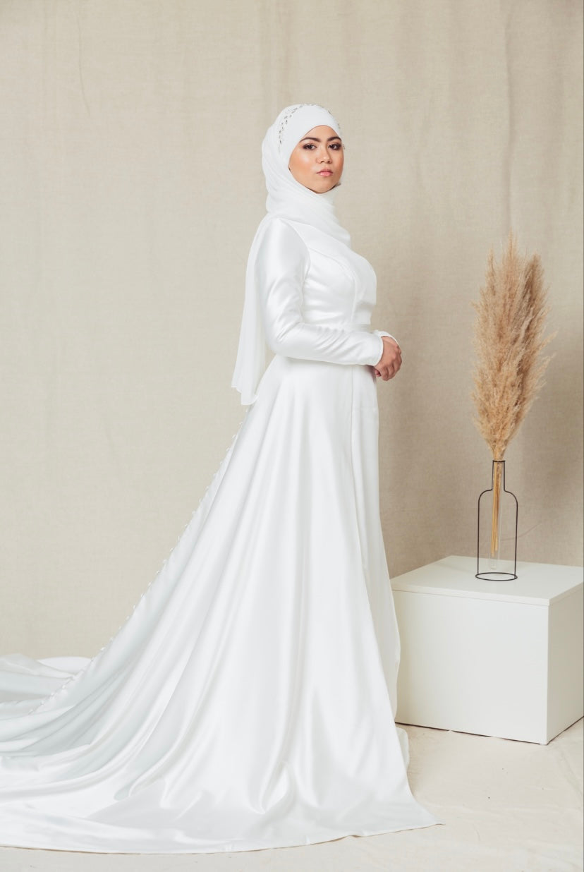 Robe de mariée mastour en satin 